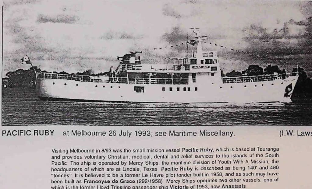 Bateau pilote Le Havre - Pacific Mercy, ex. Francoyse de Grace Bateau pilote Le Havre - Pacific Mercy, ex. Francoyse de Grace